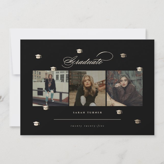 Gilded Student | Elegant Studenten-inbjudan Inbjudningar (Framsida)