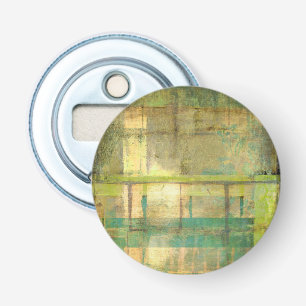 Gilded Turquise and Grönt Abstrakt Painting Flasköppnare