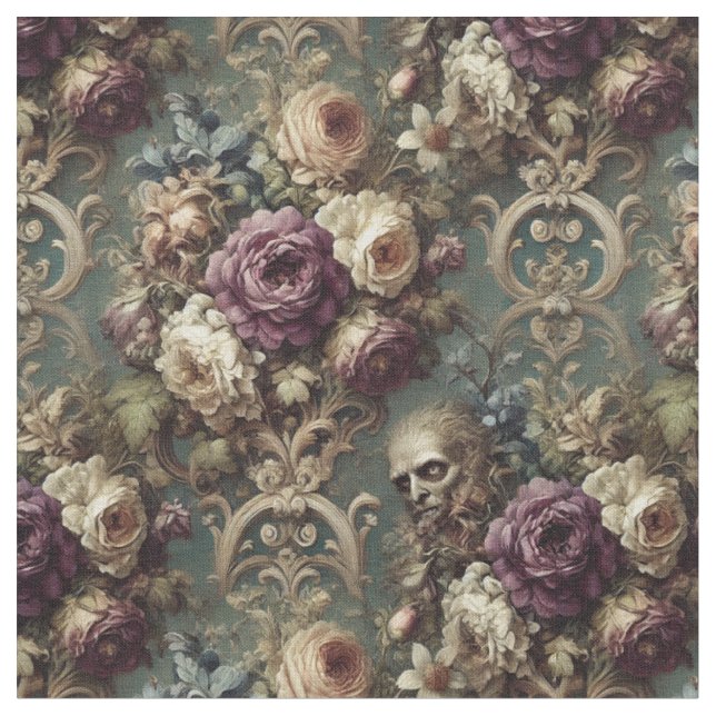 Gilded Unease - Gothic Victorian Classic Tile Tyg (Närbild)