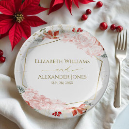Gilded Watercolor Papper Plate