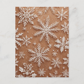 Gilded Winter Crystals Helg Vykort