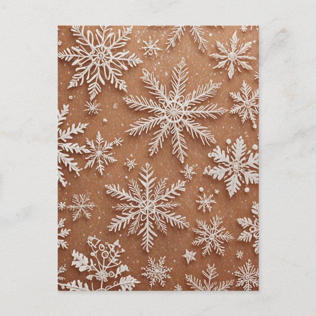 Gilded Winter Crystals Helg Vykort (Framsida)