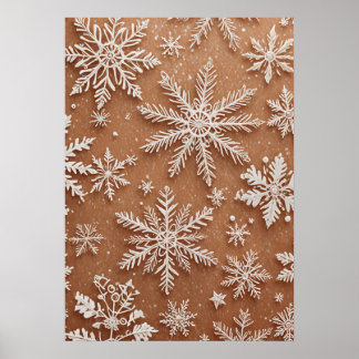 Gilded Winter Crystals Poster