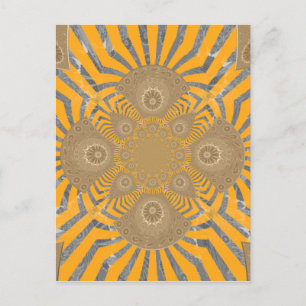 Gilded Zephyr: Elegance in Golden Gult & Chrome Vykort
