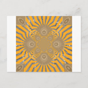 Gilded Zephyr: Elegance in Golden Gult & Chrome Vykort
