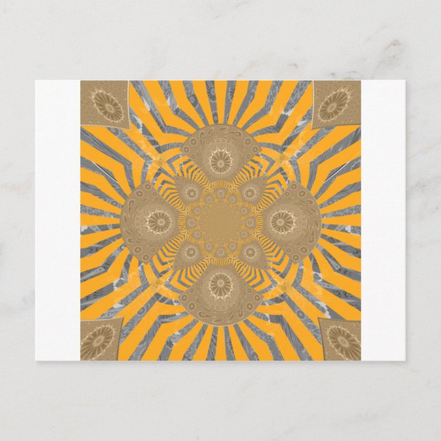 Gilded Zephyr: Elegance in Golden Gult & Chrome Vykort (Framsida)