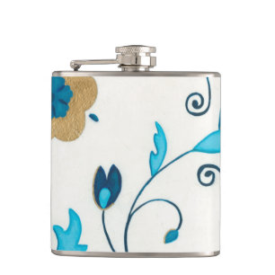 Giled Indigo Flowers med vit bakgrund Fickplunta