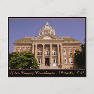Giles County Domstol - Pulaski, TN Vykort