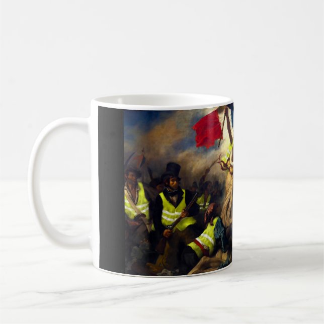 gilet jaune liberté guidant le peuple kaffemugg (Vänster)