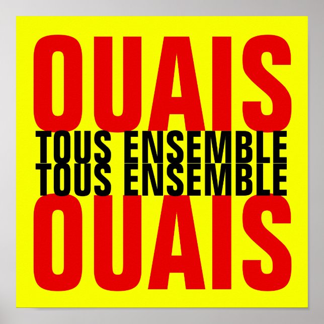Gilets Jaunes et SLOGAN TOUS ENSEMBLE poster (Framsidan)