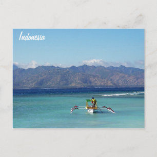 Gili Islands Boat Vykort