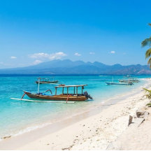 Gili Trawangan Ö Island Paradisiskt Strand Wall Ar