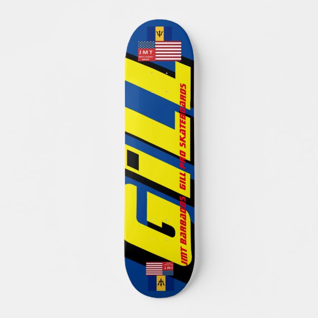 GILL JMT BARB 7 3/4-tums Skateboard Deck (Framsida)