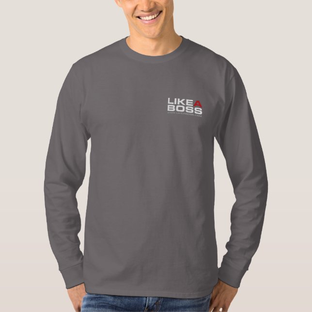 Gilla chefmanar för den Henley för kanfas en T Shirt (Framsida)
