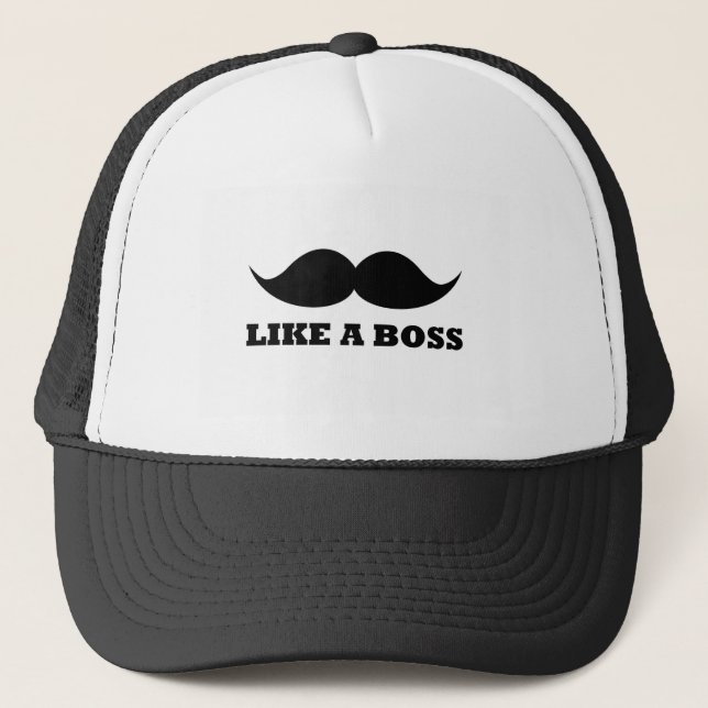GILLA EN CHEF, moustachedesign Truckerkeps (Framsida)