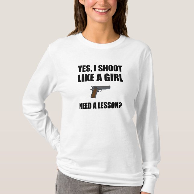 Gilla en flickavapenfor t-shirt (Framsida)