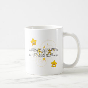 gilla en glänsande stjärna ljust kaffemugg