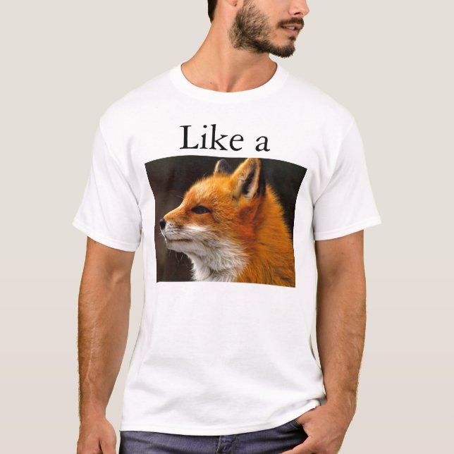 Gilla en räv t-shirt (Framsida)