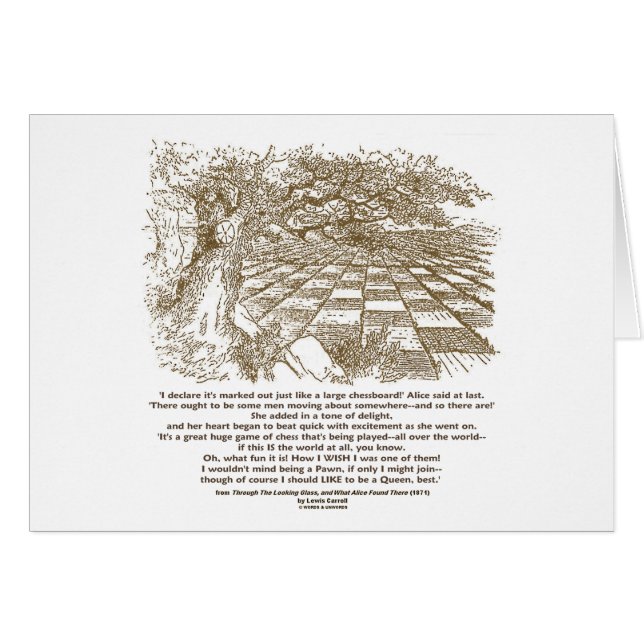 Gilla en stor schackbrädelek av schackunderland hälsningskort (Framsidan Horizontal)