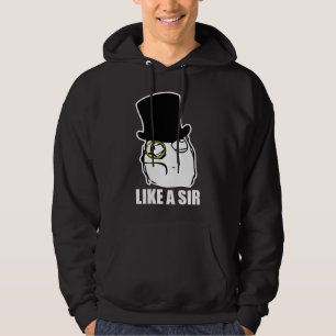 Gilla ett ansikte Meme för herrMonocleursinne Tröja Med Luva