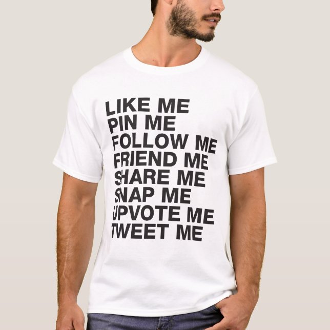 Gilla mig som är social t shirt (Framsida)