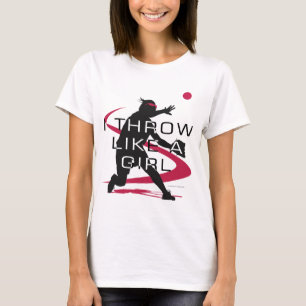 Gilla T-tröja för softball för flickaförsvar e Tee Shirt