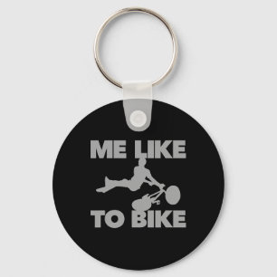 Gillar att cykla rolig mountainbike extrem Mtb cyk Nyckelring
