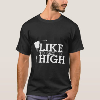 Gillar Att Komma Hög Fallskärmshopp Hang Glidin T Shirt