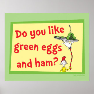 Gillar du gröna ägg och skinka? poster