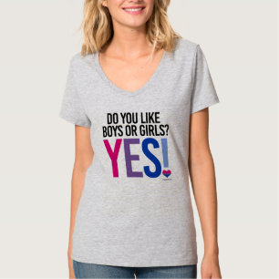 Gillar du pojkar eller flickor - LGBT-design - Tee Shirt