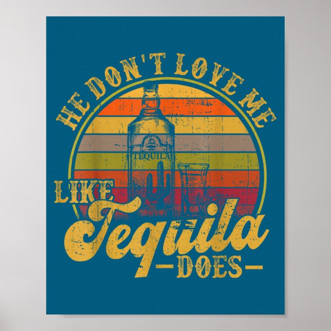 Gillar han inte tequila mexikansk dryck poster (Framsidan)
