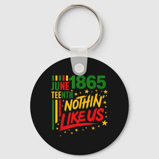 Gillar inte frihet Svart historia Juneteenth 1865 Nyckelring (Framsida)