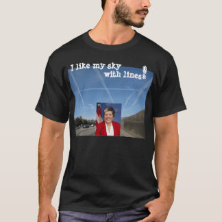 "Gillar jag min himmel med den linjer" Chemtrail T-shirt
