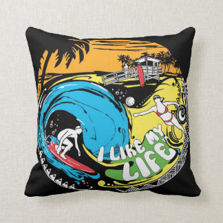 "Gillar jag stranden för MITT liv" kudder Kudde