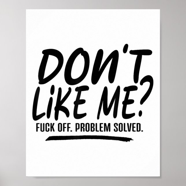 Gillar mig inte för Av Problem löst, Rollig Meme Q Poster (Framsidan)
