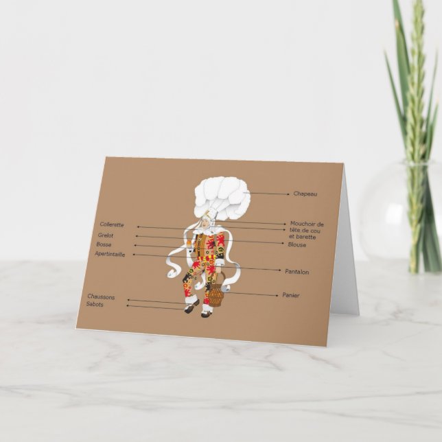 Gille de Binche Notecard Kort (Framsida)