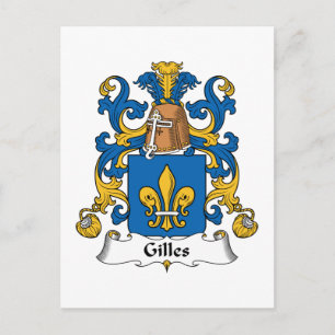 Gilles Family Crest Vykort