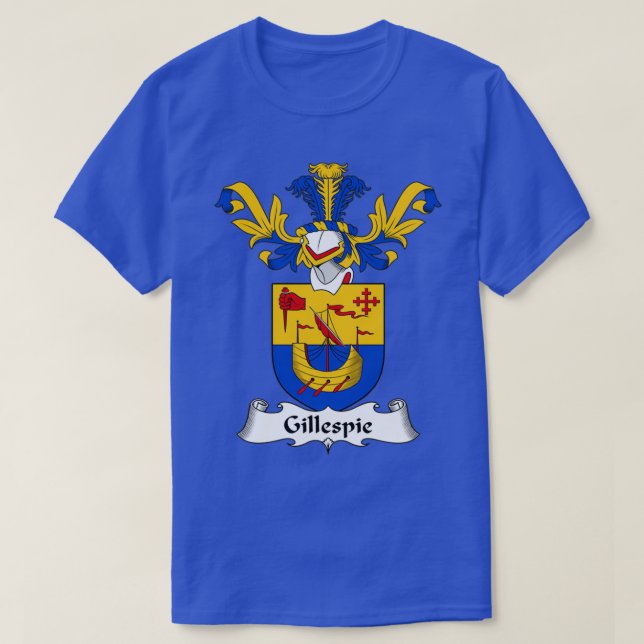 Gillespie Jackar om Arm Family Crest T Shirt (Design framsida)
