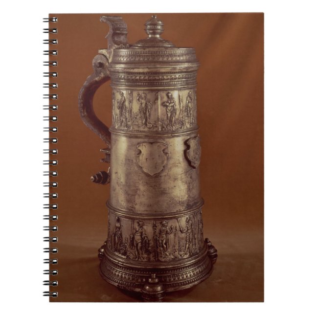 Gilletankard, silverfärgad tenn, 1564 anteckningsbok (Framsidan)