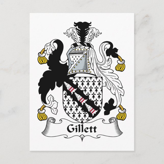 Gillett Family Crest Vykort (Framsida)