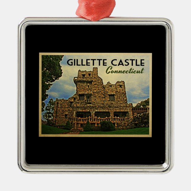 Gillette Castle Connecticut Julgransprydnad Metall (Framsidan)