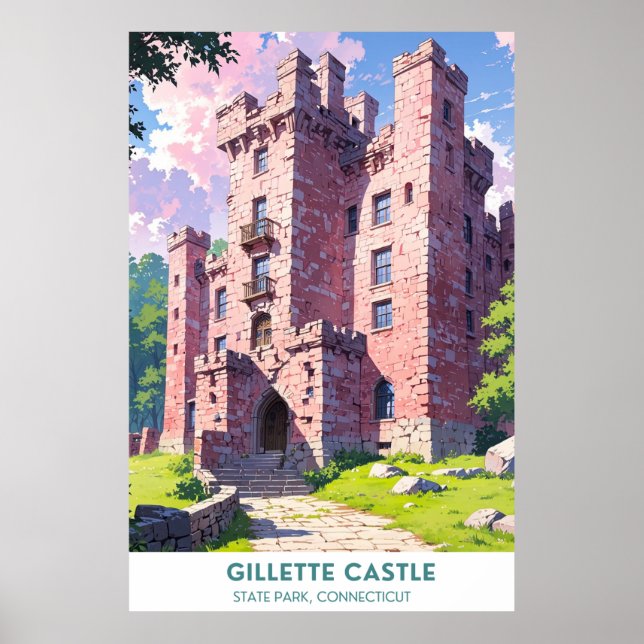 Gillette Castle State Park, Connecticut Poster (Framsidan)