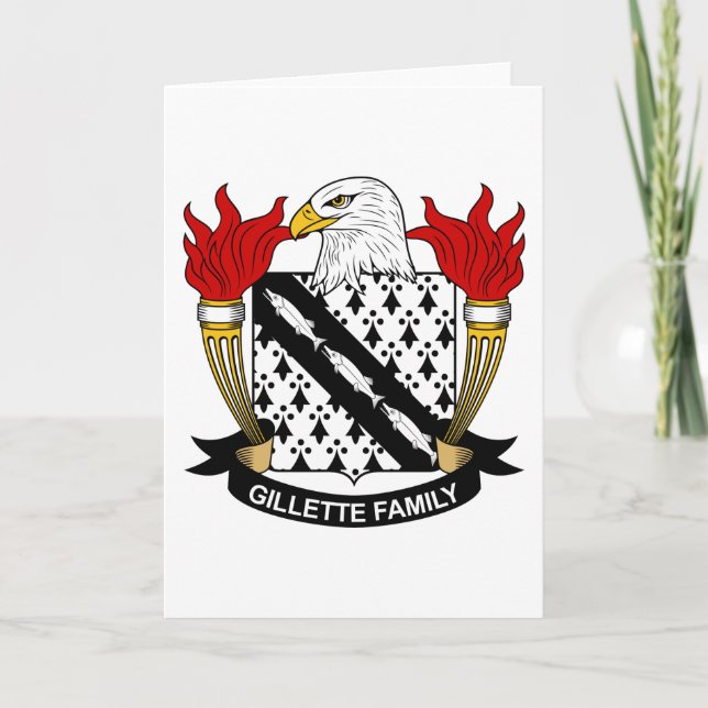 Gillette Family Crest Kort (Framsida)