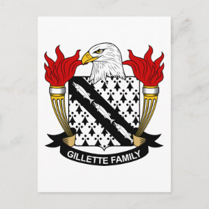 Gillette Family Crest Vykort