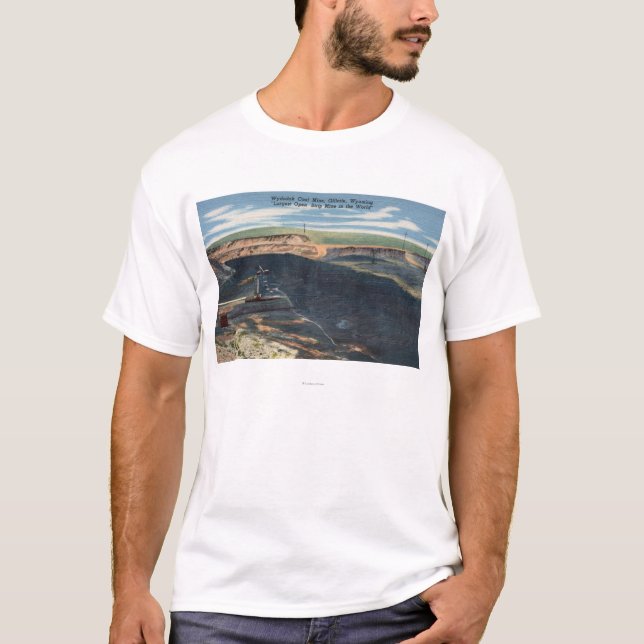 Gillette WY - den Wydodak kolgruvan beskådar T-shirt (Framsida)