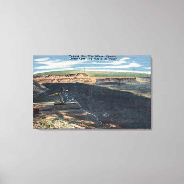Gillette, WY - Wydodak Coal Mine View Canvastryck (Framsida)