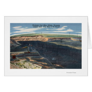 Gillette, WY - Wydodak Coal Mine View Hälsningskort