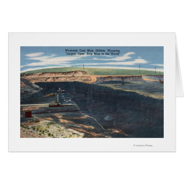 Gillette, WY - Wydodak Coal Mine View Hälsningskort (Framsidan Horizontal)