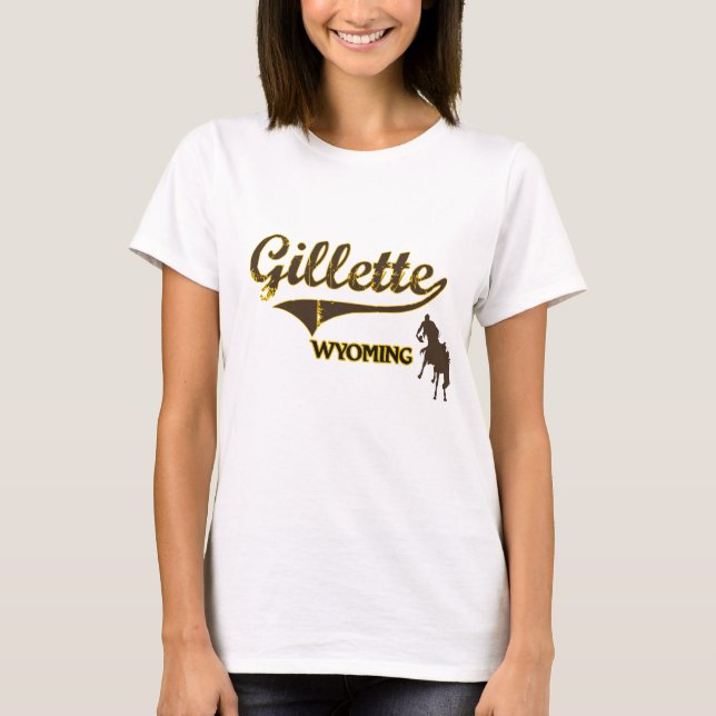 Gillette Wyoming stadsklassiker Tee (Framsida)