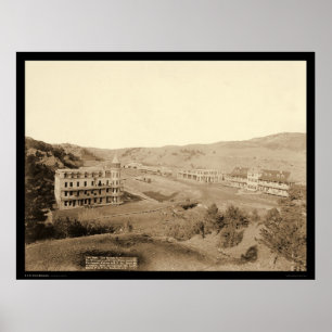 Gillispie hotell & Minnekahta Hot Springs SD 1891 Poster